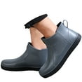 thumbnail image 2 of LIJCC Men's Ankle Rain Boots Deck Waterproof Fishing Rain Anti-Slip Ankle Rubber Outdoor Work Shoes PVC Short Rubber Gardening Insulated Mud Boots Footwear, 2 of 4