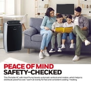Honeywell Portable 9000 BTU (14000 BTU ASHRAE) 115V Air Conditioner w Heat Pump, Cools & Heats Rooms Up to 700 Sq. ft.,MN4HFS9