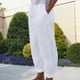 thumbnail image 4 of Pantalones largos y cómodos de lino y algodón estilo informal para mujer plisado elegante para vacaciones FLhrweasw Para estrenar, 4 of 8