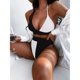 thumbnail image 2 of Traje de baño dividido con estilo para mujer Cintura ahuecada Color de costura Cómodo OAVQHLG3B Store lin121212, 2 of 3