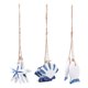 thumbnail image 1 of 3 unids Colgadores de estilo mediterráneo Pescado de madera colgantes con colgantes de vieiras de cuerda de yute, 1 of 6