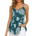 thumbnail image 2 of Camisolas holgadas y fluidas, camiseta sin mangas con doble correa, camiseta sin mangas ajustada informal para mujer, señora, chica, verano, estampado verde, M, 2 of 5