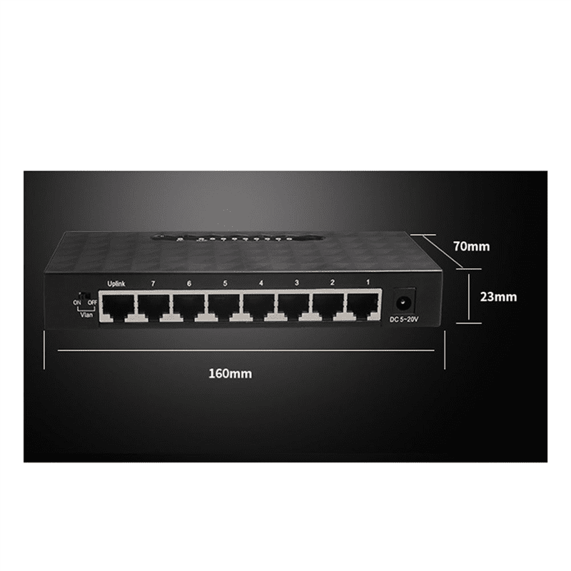 8Port Gigabit Switch Ethernet Smart Switcher High Performance 1000Mbps Network Switch RJ45 Hub Internet Injector US Plug,1 * 8Port Gigabit Switch,As Shown