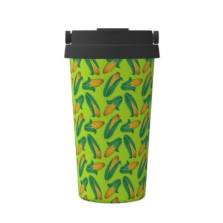 

KLL Autumn Corn Pattern Stainless Steel Vacuum Insulated Tumbler - Carry Insulated Coffee Mug - Reusable Insulated Cold Brew Iced Coffee Cup Thermos