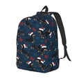 thumbnail image 1 of Vsdgher Christmas Dachshund Print Canvas Backpack Travel Rucksack Unisex Knapsack 15.7/17.7Inch Laptop Backpack for Work,College-Small, 1 of 5
