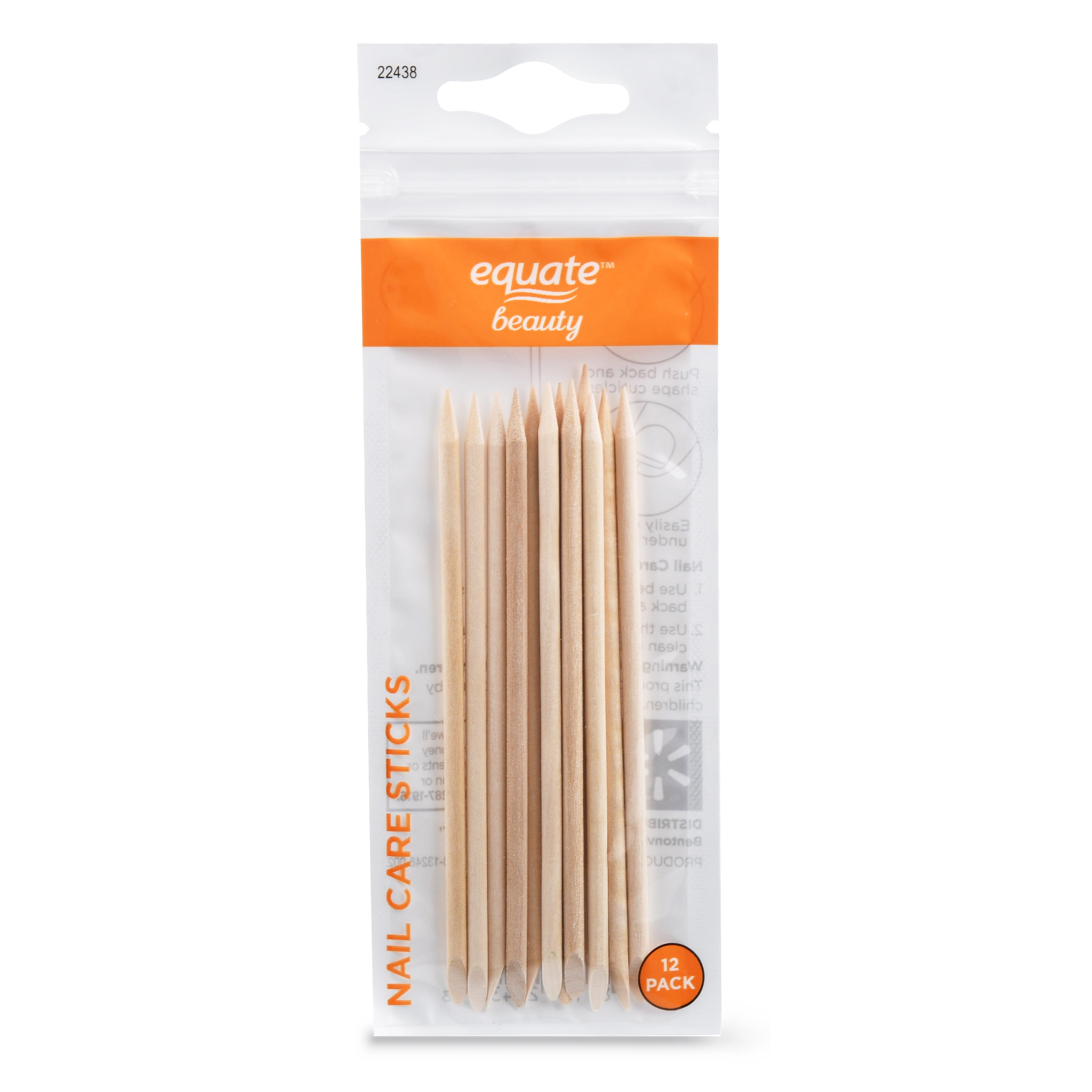 Equate Beauty Nail Care Sticks, 12 Pack
