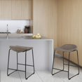 thumbnail image 2 of Bronte Living 26 inch Modern Leatherette Counter Stool with Rubber Protectors, Comfortable Footrest and Backless for Kitchen, Restaurant - Series Jacob - Set of 2, 2 of 7