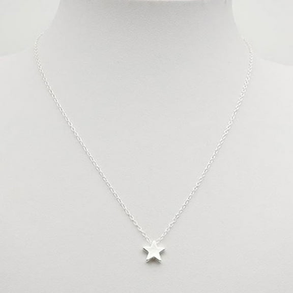 Bluelans Simple Tiny Five Point Star Pendant Women Choker Short Necklace Chain Jewelry-Silver