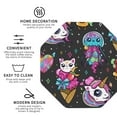 thumbnail image 4 of Balery 6 Pcs Rainbow Unicorn And Cat Icecreamleather Coasters Set, Drink Table Cup Coasters For Living Room Kitchen Coffee Decor, 4 of 9