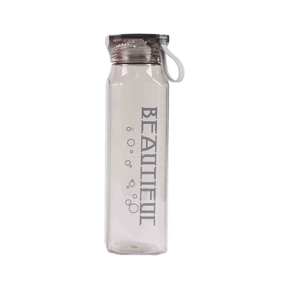 Glass Water Bottles, Tyeign Unbreakable Portable Leak-Proof Sports Travel Water Bottle Cup Cycling Camping Tumbler Cups Coffee Mug Glass Water Bottle Water Cups Tumbler Mugs Grey