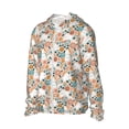 thumbnail image 2 of Balery Cute Rabbit Floral Men's Women's UPF 50+ Sun Protection Lightweight Hoodie Performance Long Sleeve Shirt for Fishing Running-X-Large, 2 of 9