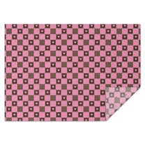 Pink Brown Heart Checkered Pattern Rectangle Tablecloth 60"x84",Waterproof Polyester Rectangle Table Cloth, Wipeable Spillproof Polyester Tablecloth for Dining, Camping, Indoor and Outdoor