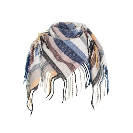 

Dadaria Fall Scarf Fashion Winter Women Colorful Scarf Casual Square Tassel Scarf Shawl D Women