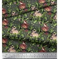 thumbnail image 2 of Soimoi Cotton Duck Fabric Leaves & Rabbit Animal Decor Fabric Printed Yard 42 Inch Wide, 2 of 3