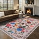 thumbnail image 1 of Alfombra GRAMBET Floral Boho de 5 x 8 pies, ultrafina, de color beige suave, 1 of 6