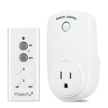 Home Automation Outlet - Magicfly Wireless Remote Control Outlet Switch for 100-feet Range Control, Power Strips with Light (1 Remote,1 Outlet)