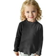 thumbnail image 3 of Girls Tops Tees & Shirts Girls Ruffled Stretch Long Sleeve Shirt Solid Color Blouse Cute Top for Autumn Winter Season, 3 of 6
