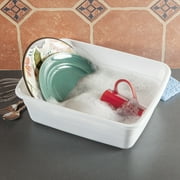 Sterilite 8 Qt. Dishpan, Multi-Purpose Plastic Wash Tub, Kitchen, Sink, White