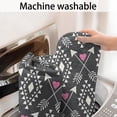 thumbnail image 5 of Geometric Heart and Arrow Pattern Bathroom Rugs Mat,Non Slip Microfiber Bathroom Rug,Rubber Backing,Soft Bathroom Mats for Bathroom Floor,Tub and Shower,60x24in(150x60cm), 5 of 5