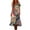 Multicolor, variant on Women's Retro Floral Print V Neck Short Sleeve Midi Dress Loose Fit Flowy Beach Dress Comfy Summer Dress for Vacation and Casual Wear, Size S-2XL