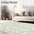thumbnail image 2 of ODIKA 4'x6' Machine Washable Non-Slip Area Rug, Vintage Botanical With Elegant Vines Artistic High Traffic Rug, Green, 460766, 2 of 7