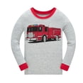 thumbnail image 2 of Popshion Boys Pajamas for Toddler Clothes Set Fire Truck Sleepwear Long Sleeve 100% Cotton 2 Piece Kids Pjs Size 3-7 Years 4T/6925, 2 of 6