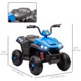 thumbnail image 3 of Qaba VTT pour Enfants 12 V à Quatre Roues avec Suspension à Ressorts, Bleu, 3 of 9