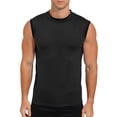 thumbnail image 3 of MSemis Men's Sleeveless T-Shirt Basic Turtleneck Slim Fit Undershirt Pullover Tops Black 4XL, 3 of 6