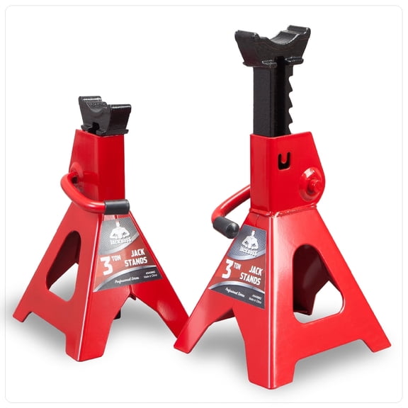 JACK BOSS Jack Stand, 3 Ton (6,600 lbs) Capacity, 11.2–16.7 Inch Adjustable Height, Alloy Steel Car Jack Stand with Adjustable Lifting for SUV and Truck, 2 Pack