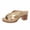 Gold, variant on Women's Platform Chunky Heels Flower Low Block Heeled Sandals Open Toe Slides Wedding Party Dress Sandals Casual Summer Mules Slip-on Shoes