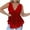 Red, variant on Lovskoo Velvet Summer Tops for Women 2024 Tank Tops V Neck Sleeveless Solid Color Trendy Comfortable Breathable Blouses Tops Olive Green