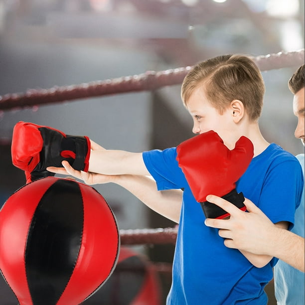 HOMCOM Adjust Kids Training Boxing Punching Ball Bag Boxing Punching With  Gloves