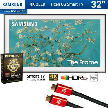 Samsung QN32LS03CB 32 inch The Frame QLED HDR 4K Smart TV Bundle with 2 YR CPS Enhanced Protection Pack (2023 Model)