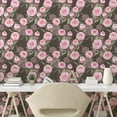 thumbnail image 2 of Ambesonne Floral Peel & Stick Wallpaper for Home, Blush Tone Peony Flowers, 13"x100", Pink Peacock Green, 2 of 5