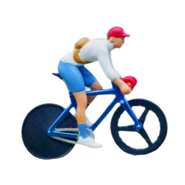 Milaget Modèle de Cosplay Cycliste 1/64 pour Maison de Poupée Diorama Miniature avec Chapeau