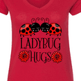thumbnail image 4 of Inktastic Ladybug Hugs Cute Pair of Ladybugs Women's V-Neck T-Shirt, 4 of 5