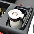 thumbnail image 3 of Amdohai Solar Carbon Fiber Vehicle Ashtray With LED Light Black, 3 of 8