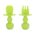 thumbnail image 1 of Ergonomic learning cutlery facilitating self-feeding - green，JUN, 1 of 7
