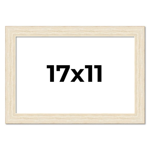 17x11 Frame White Barnwood Picture Frame Includes UV Acrylic Plexiglass, Acid Free Foam Backing