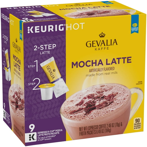 Gevalia Mocha Latte K Cup Espresso Coffee Pods & Latte