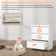thumbnail image 6 of Hassch Metal File Cabinet with Lock for Home Office, Filing Cabinet with 3 Drawers for Letter/Legal/A4 Files, White, 6 of 8