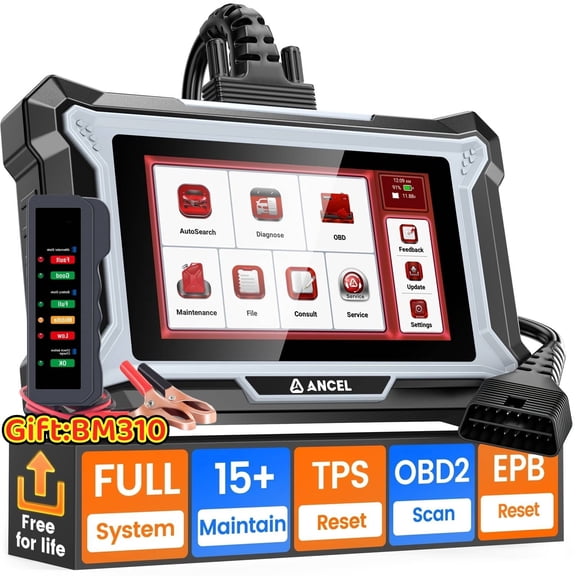 [Second Hand] ANCEL DS200 OBD2 Scanner Full System Car Diagnostic Tool 15 Reset Service with BM310 Battery Tester