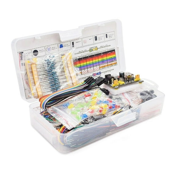 Electronics DIY Electronic Starter Kit Complete Project Set 830 hole Breadboard for Circuit Board for New Learners