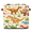Multicolor 3, variant on CURLYOOT 13 x 13 Inch Cube Storage Bin, Cool Dinosaur Skeleton Fabric Storage Cube Baskets, Closet Shelves Foldable Bins with Leather Handles for Home Organizer