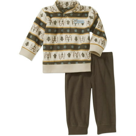 Child of Mine by Carters Newborn Boys' 2 Piece Wolf Top and Green Pant Set