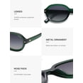 thumbnail image 5 of Gafas de sol SOJOS retro ovaladas polarizadas SJ2603 verde/gris, 5 of 5