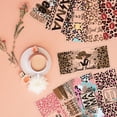 thumbnail image 3 of 10 Pcs 10 Styles Cup Wrap Transfer Sticker, PVC Glass Cup Transfer Paper Leopard Print Rub on Transfers UV DTF Vintage Cup Wrap Sticker Waterproof Rub Decals for Craft, 3 of 6