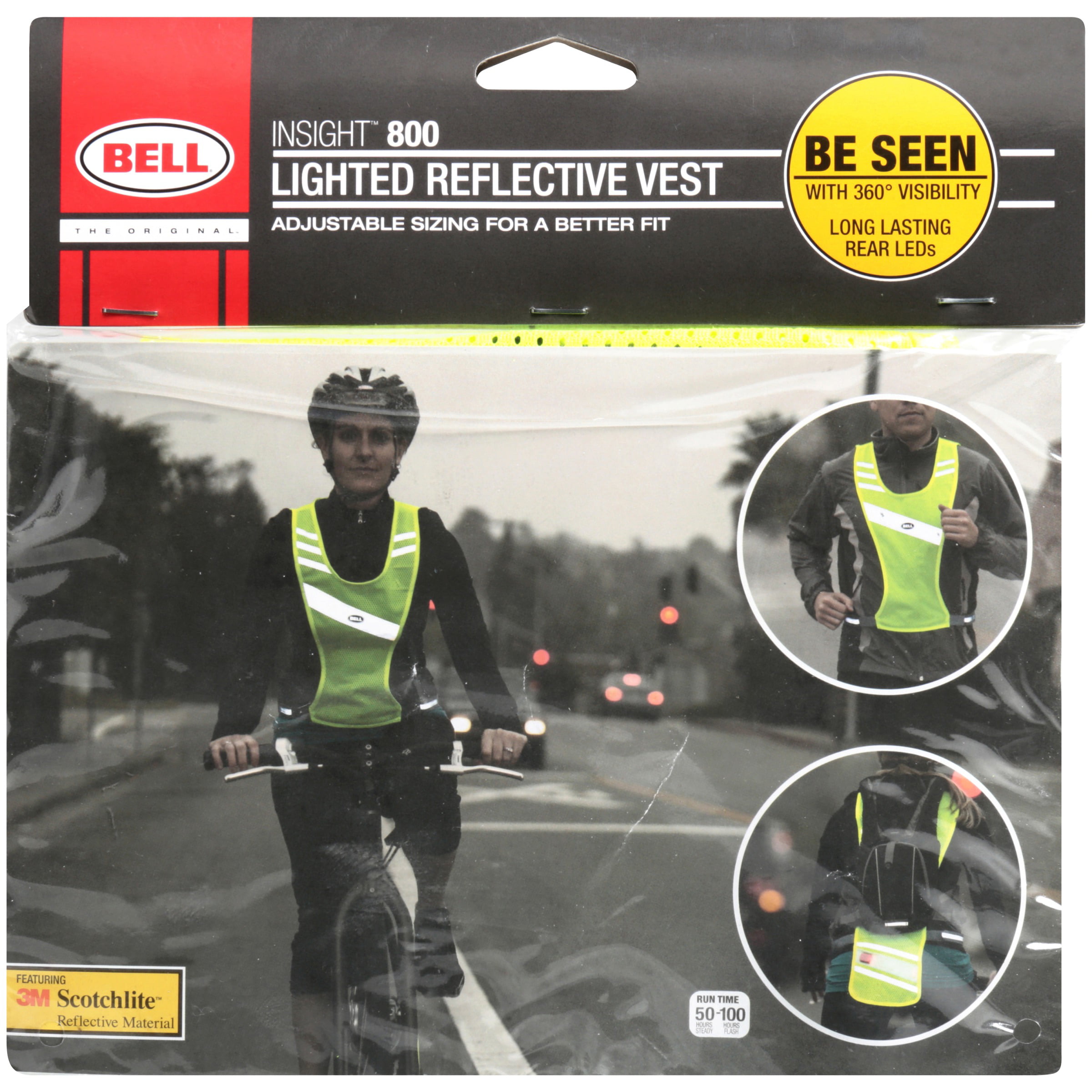Bell Insight 800 Lighted Refelctive Vest in Neon Yellow
