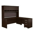 thumbnail image 1 of Scranton & Co 72" Transitional Wood L Shaped Desk with Hutch in Mocha Cherry, 1 of 8