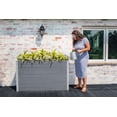 thumbnail image 6 of Vita Urbana 16"x59"x33" Vinyl Large Parklette Planter, Slate Gray, VT17613, 6 of 8